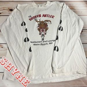 Vintage Broken Antler Long Sleeve Shirt - Stains , Wear , Holes check photos -